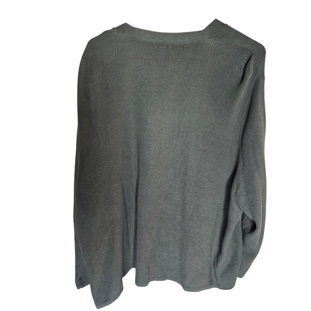 NWT J Jill  Preppy Lightweight Open Front Drape Cardigan In Moss Size 3X - Picture 4 of 4